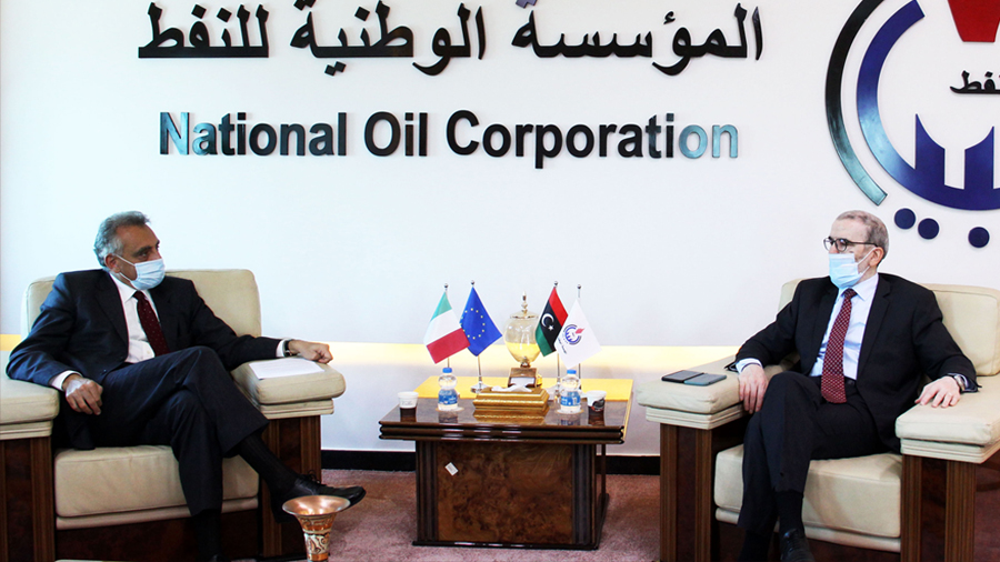 صنع الله والسفير الإيطالي يبحثان التعاون في مجال النفط والغاز