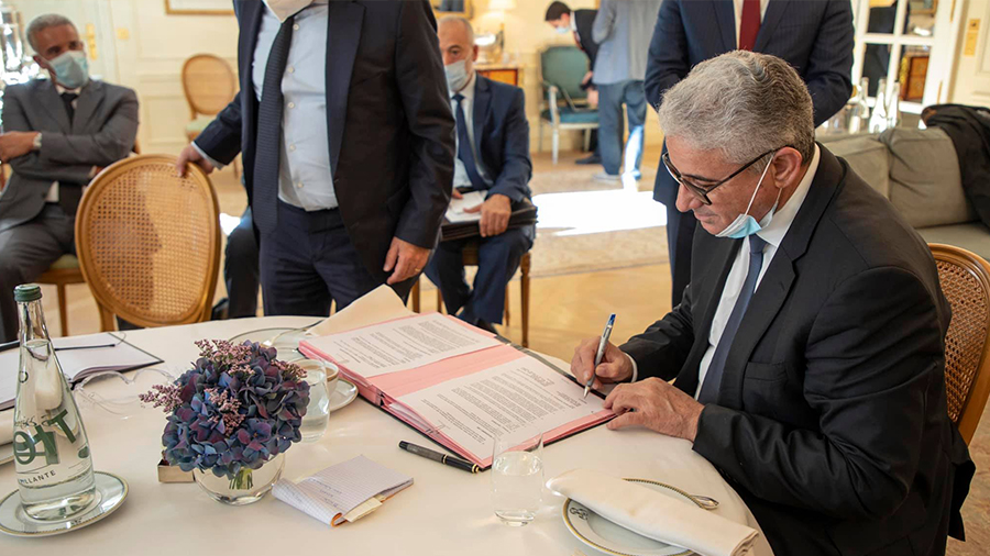 وزير الداخلية فتحي باشاغا يوقع اتفاقية أمنية مع شركة فرنسية
