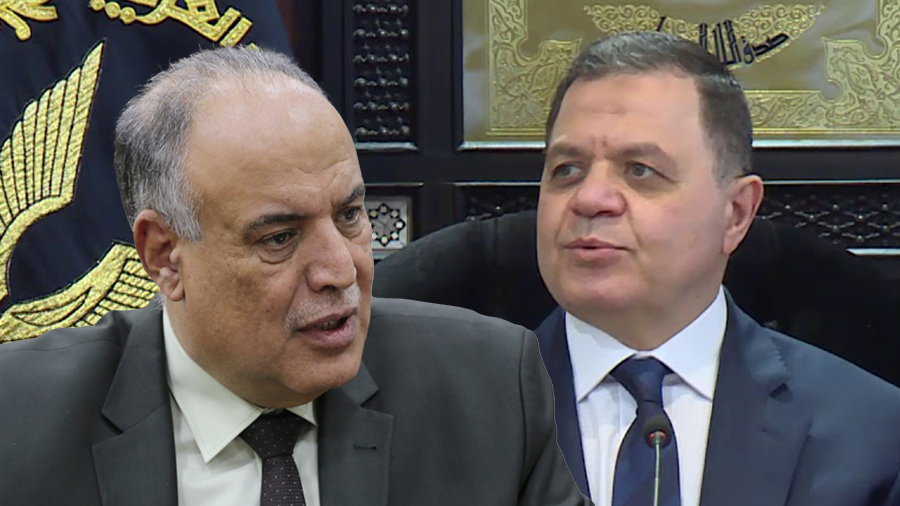 وزير داخلية الثني إبراهيم بوشناف ووزير الداخلية المصري محمود توفيق