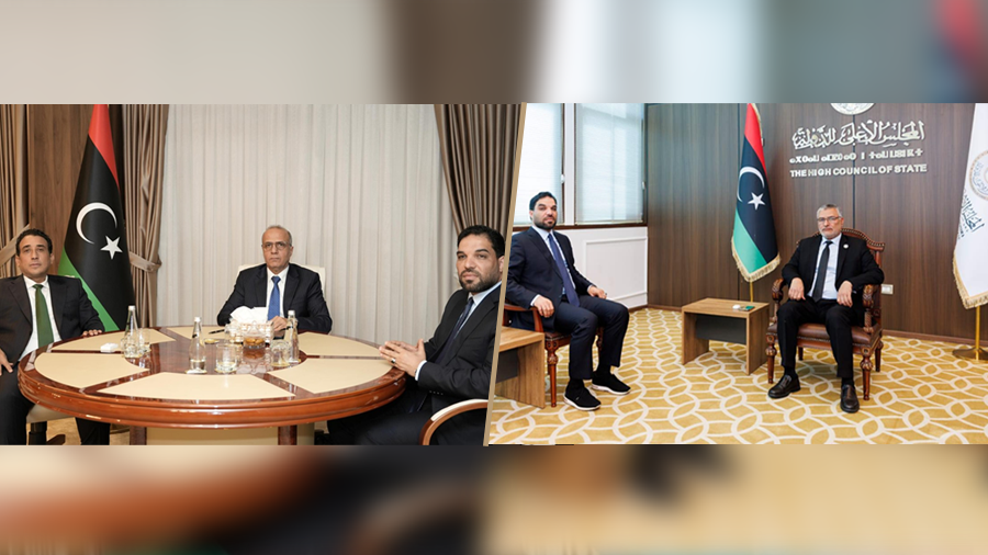 قادربوه يبحث مع المنفي واللافي وتكالة التقرير السنوي للرقابة الإدارية