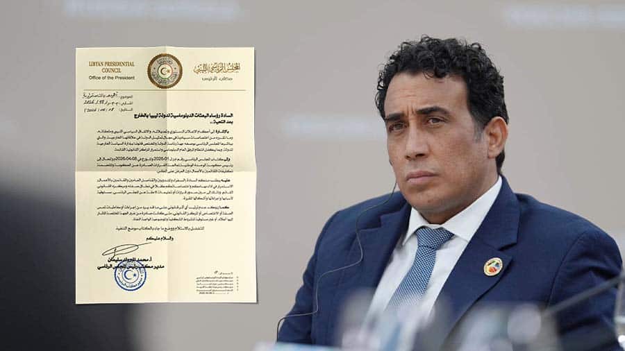 ليبيا – المنفي يوجه بمواصلة البعثات ويؤكد عدم قانونية أي إجراءات تتخذ من غير الجهة المختصة