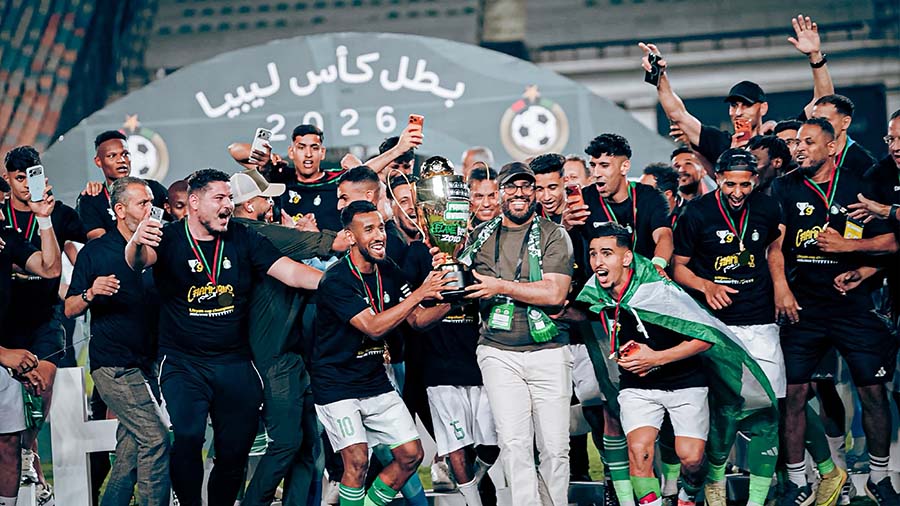 الأهلي طرابلس يتوج بمسابقة الكأس للمرة الثالثة على التوالي